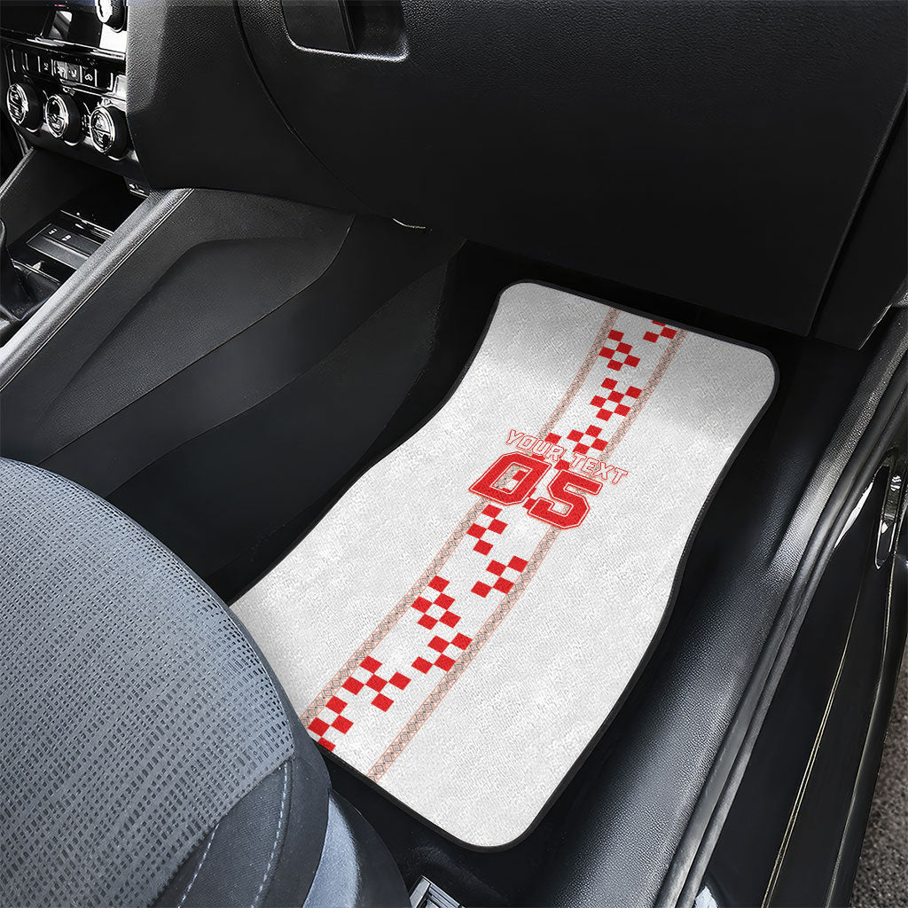 Custom Croatia Football 2026 Car Mats Hrvatska Vatreni Checkerboard Style