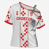 Custom Croatia Football 2026 Cross Shoulder Shirt Hrvatska Vatreni Checkerboard Style