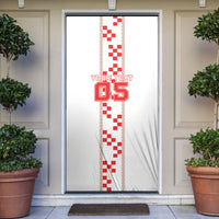 Custom Croatia Football 2026 Door Cover Hrvatska Vatreni Checkerboard Style