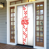 Custom Croatia Football 2026 Door Cover Hrvatska Vatreni Checkerboard Style
