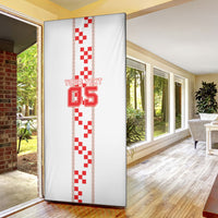Custom Croatia Football 2026 Door Cover Hrvatska Vatreni Checkerboard Style