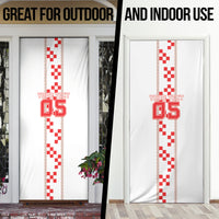 Custom Croatia Football 2026 Door Cover Hrvatska Vatreni Checkerboard Style