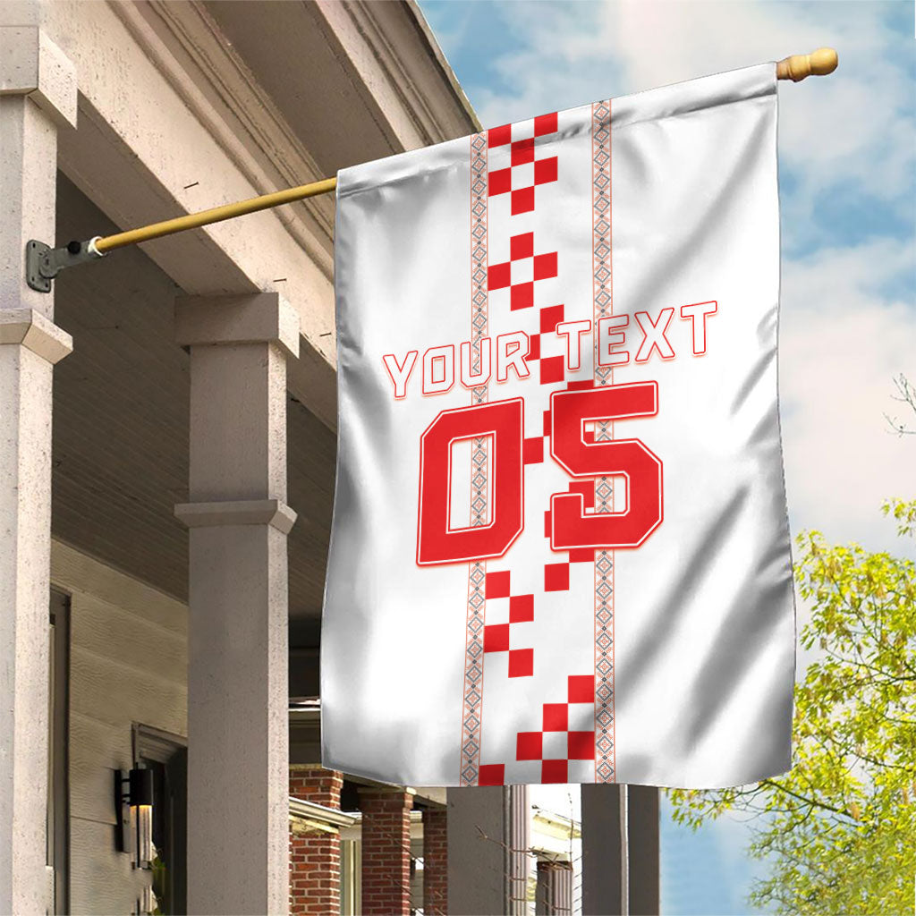 Custom Croatia Football 2026 Garden Flag Hrvatska Vatreni Checkerboard Style