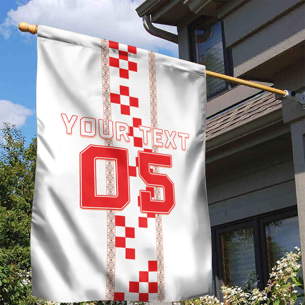 Custom Croatia Football 2026 Garden Flag Hrvatska Vatreni Checkerboard Style