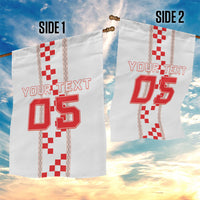 Custom Croatia Football 2026 Garden Flag Hrvatska Vatreni Checkerboard Style