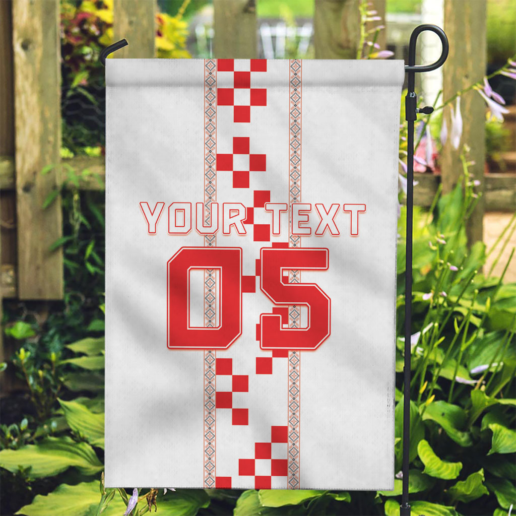 Custom Croatia Football 2026 Garden Flag Hrvatska Vatreni Checkerboard Style