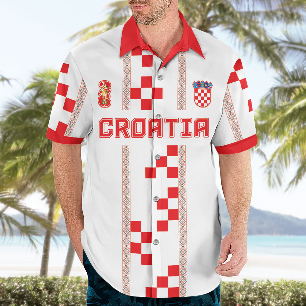 Custom Croatia Football 2026 Hawaiian Shirt Hrvatska Vatreni Checkerboard Style