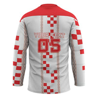 Custom Croatia Football 2026 Hockey Jersey Hrvatska Vatreni Checkerboard Style
