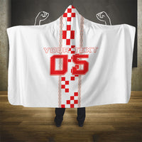 Custom Croatia Football 2026 Hooded Blanket Hrvatska Vatreni Checkerboard Style