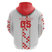 Custom Croatia Football 2026 Hoodie Hrvatska Vatreni Checkerboard Style
