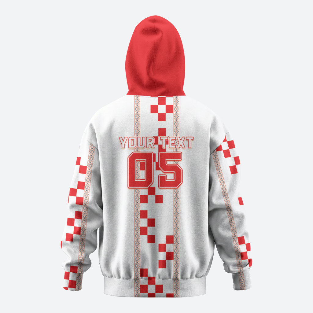 Custom Croatia Football 2026 Hoodie Hrvatska Vatreni Checkerboard Style