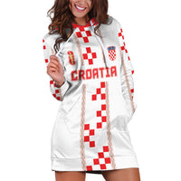 Custom Croatia Football 2026 Hoodie Dress Hrvatska Vatreni Checkerboard Style