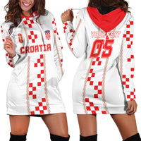 Custom Croatia Football 2026 Hoodie Dress Hrvatska Vatreni Checkerboard Style