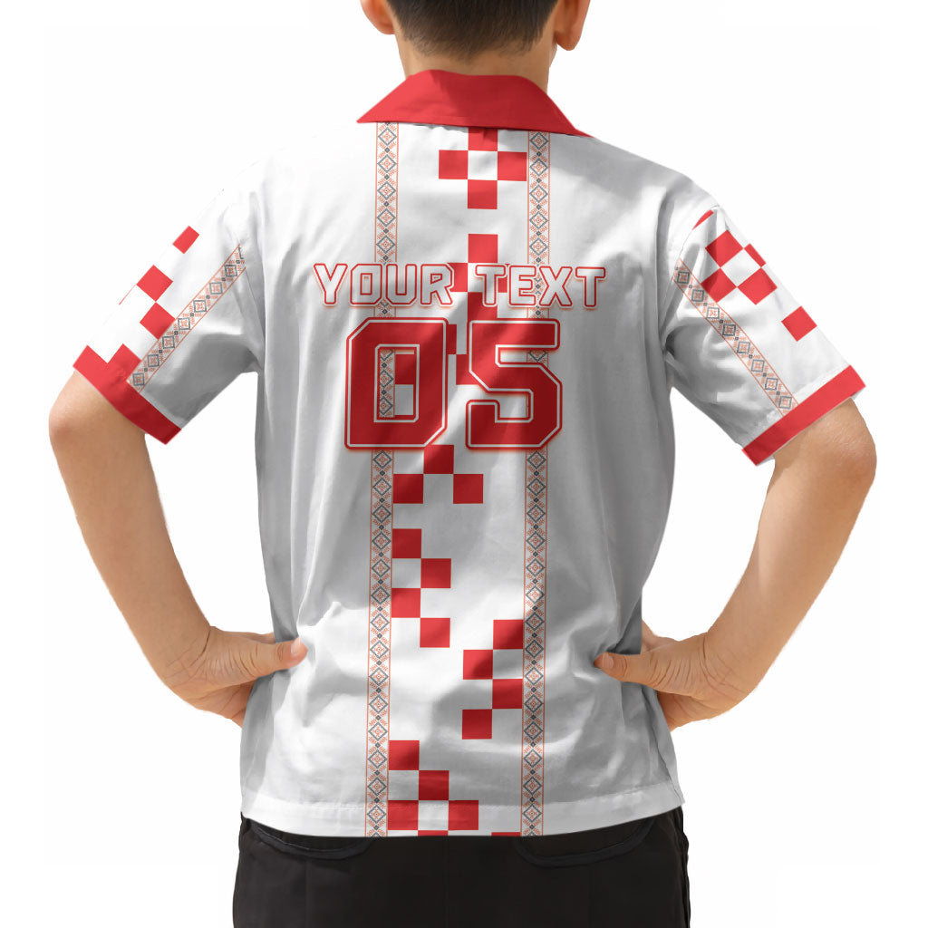 Custom Croatia Football 2026 Kid Hawaiian Shirt Hrvatska Vatreni Checkerboard Style LT05