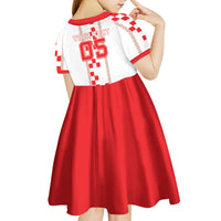 Custom Croatia Football 2026 Kid Short Sleeve Dress Hrvatska Vatreni Checkerboard Style