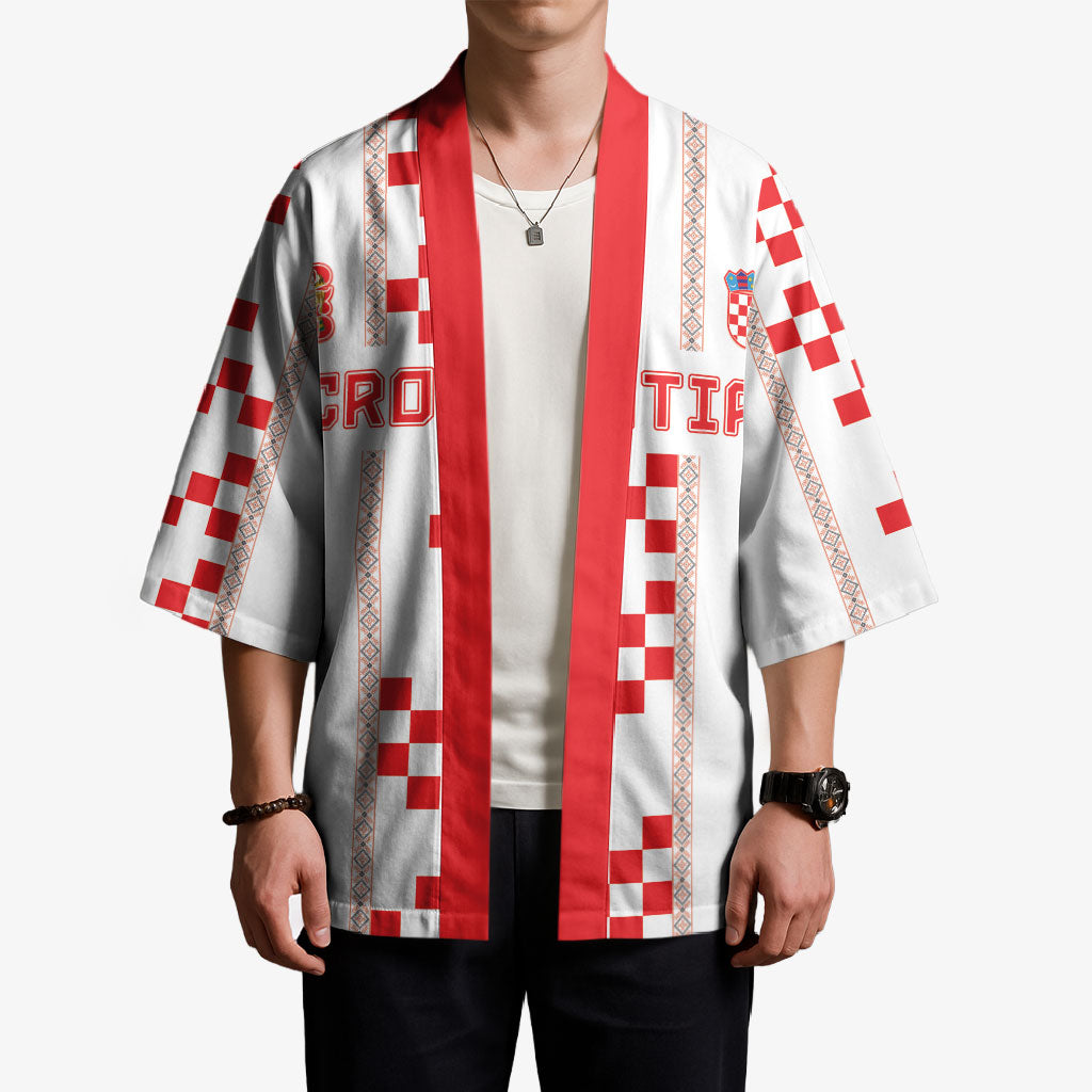 Custom Croatia Football 2026 Kimono Hrvatska Vatreni Checkerboard Style