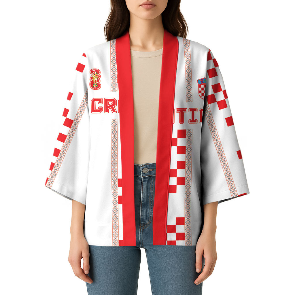 Custom Croatia Football 2026 Kimono Hrvatska Vatreni Checkerboard Style