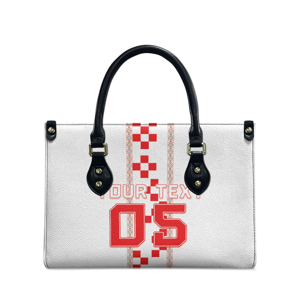 Custom Croatia Football 2026 Leather Bag Hrvatska Vatreni Checkerboard Style