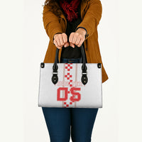 Custom Croatia Football 2026 Leather Bag Hrvatska Vatreni Checkerboard Style