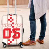Custom Croatia Football 2026 Luggage Cover Hrvatska Vatreni Checkerboard Style
