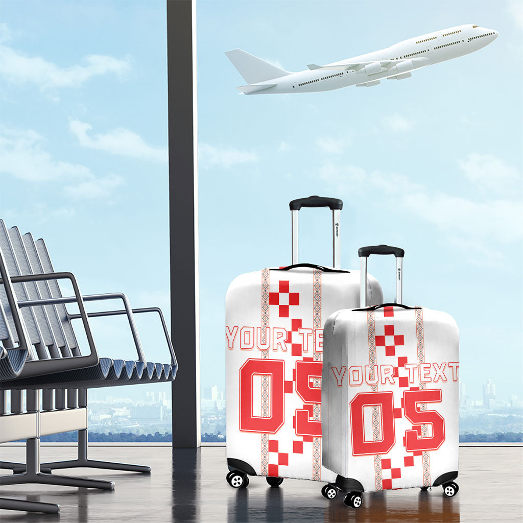 Custom Croatia Football 2026 Luggage Cover Hrvatska Vatreni Checkerboard Style