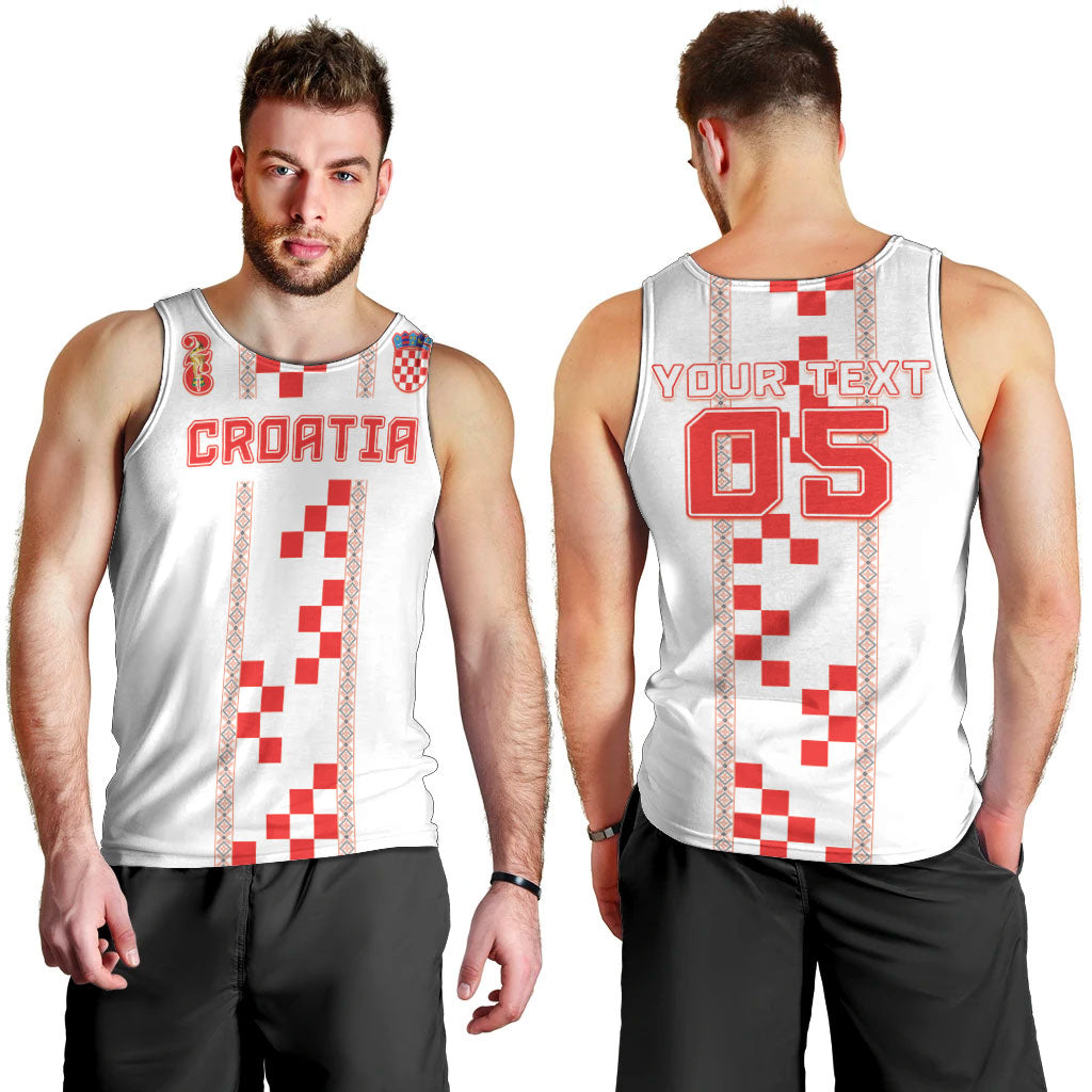 Custom Croatia Football 2026 Men Tank Top Hrvatska Vatreni Checkerboard Style