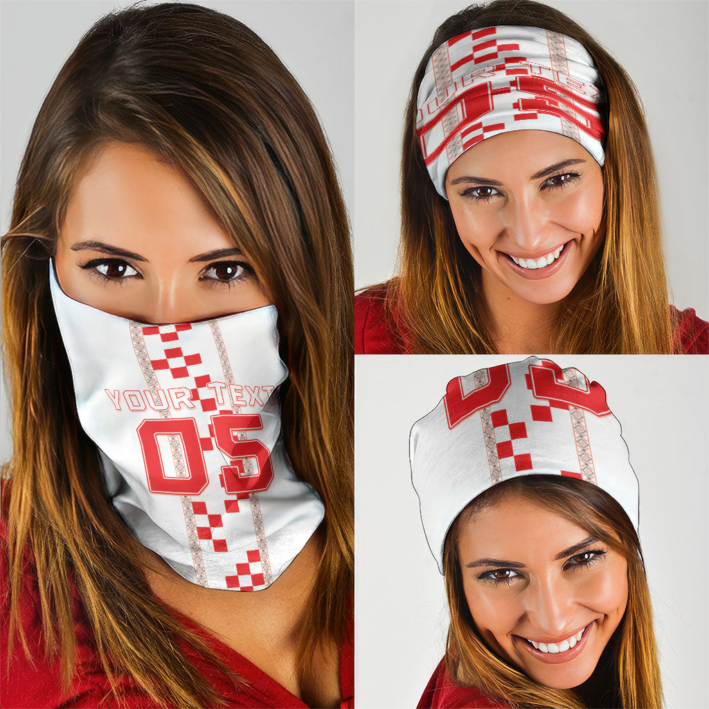 Custom Croatia Football 2026 Neck Gaiter Hrvatska Vatreni Checkerboard Style