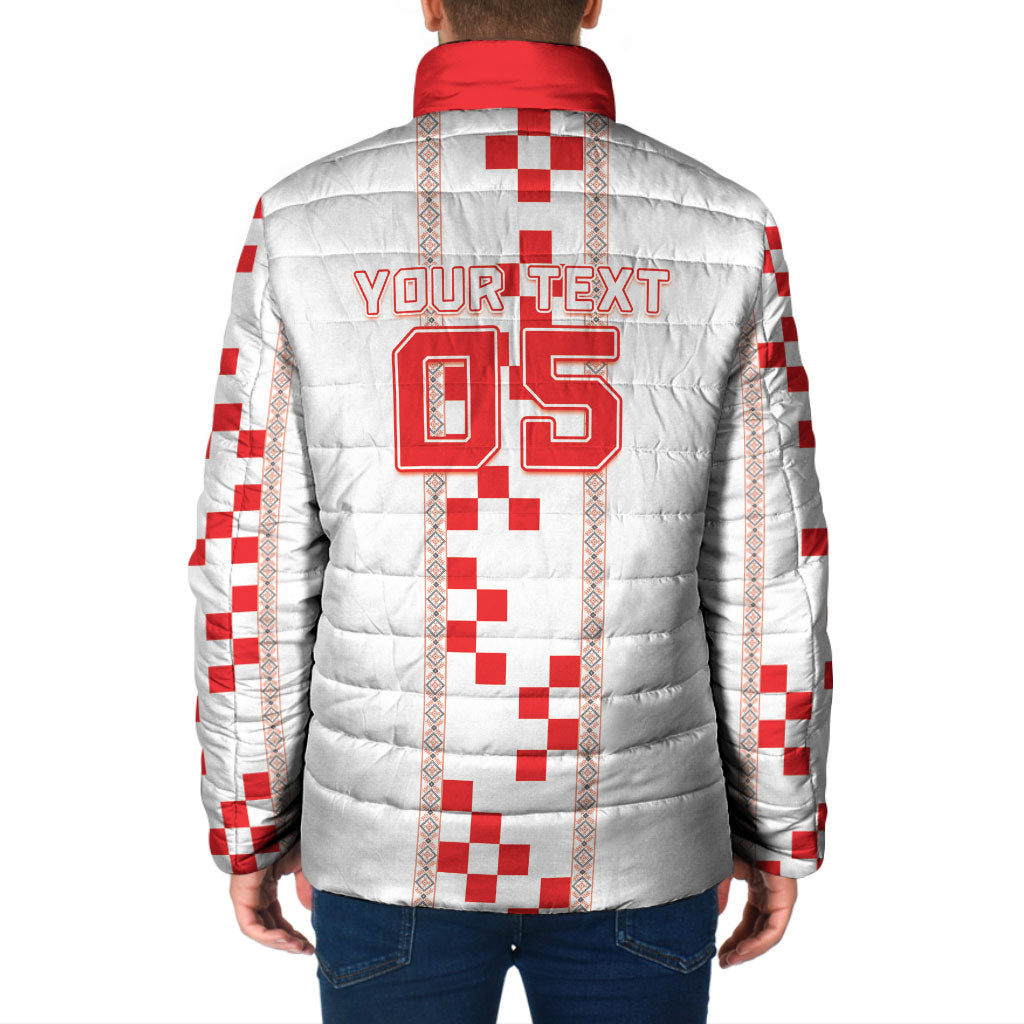 Custom Croatia Football 2026 Padded Jacket Hrvatska Vatreni Checkerboard Style