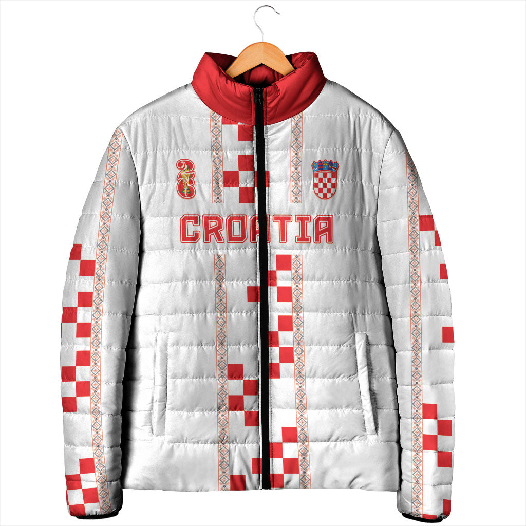 Custom Croatia Football 2026 Padded Jacket Hrvatska Vatreni Checkerboard Style
