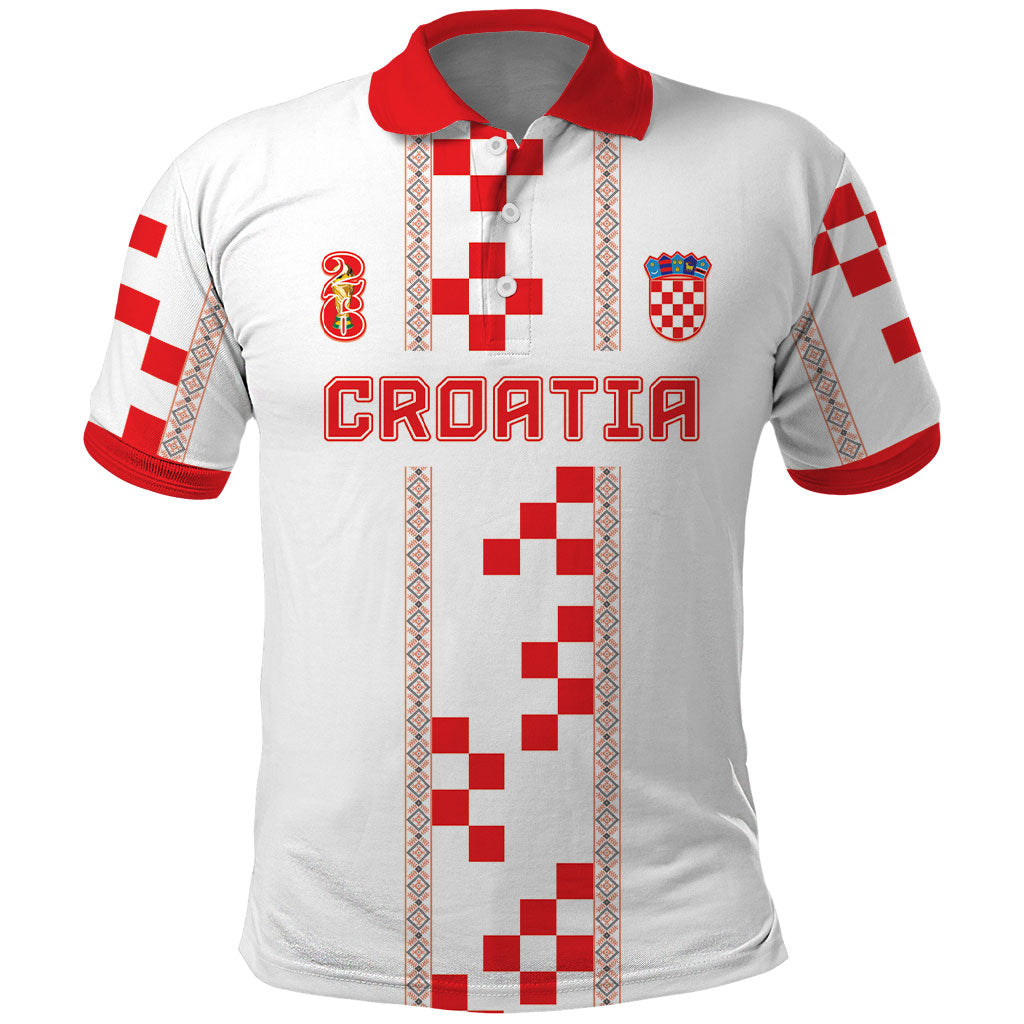 Custom Croatia Football 2026 Polo Shirt Hrvatska Vatreni Checkerboard Style