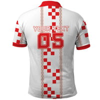 Custom Croatia Football 2026 Polo Shirt Hrvatska Vatreni Checkerboard Style