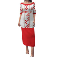 Custom Croatia Football 2026 Puletasi Hrvatska Vatreni Checkerboard Style