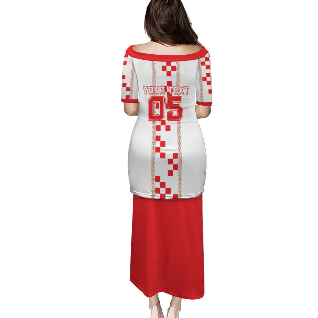 Custom Croatia Football 2026 Puletasi Hrvatska Vatreni Checkerboard Style