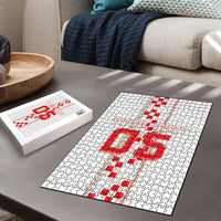 Custom Croatia Football 2026 Puzzle Hrvatska Vatreni Checkerboard Style