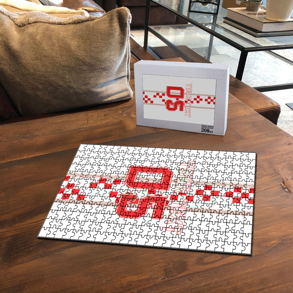 Custom Croatia Football 2026 Puzzle Hrvatska Vatreni Checkerboard Style