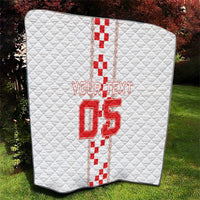 Custom Croatia Football 2026 Quilt Hrvatska Vatreni Checkerboard Style