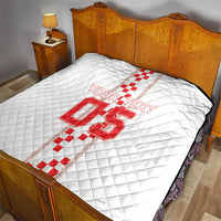 Custom Croatia Football 2026 Quilt Hrvatska Vatreni Checkerboard Style