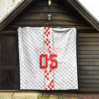 Custom Croatia Football 2026 Quilt Hrvatska Vatreni Checkerboard Style