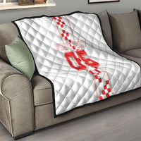Custom Croatia Football 2026 Quilt Hrvatska Vatreni Checkerboard Style