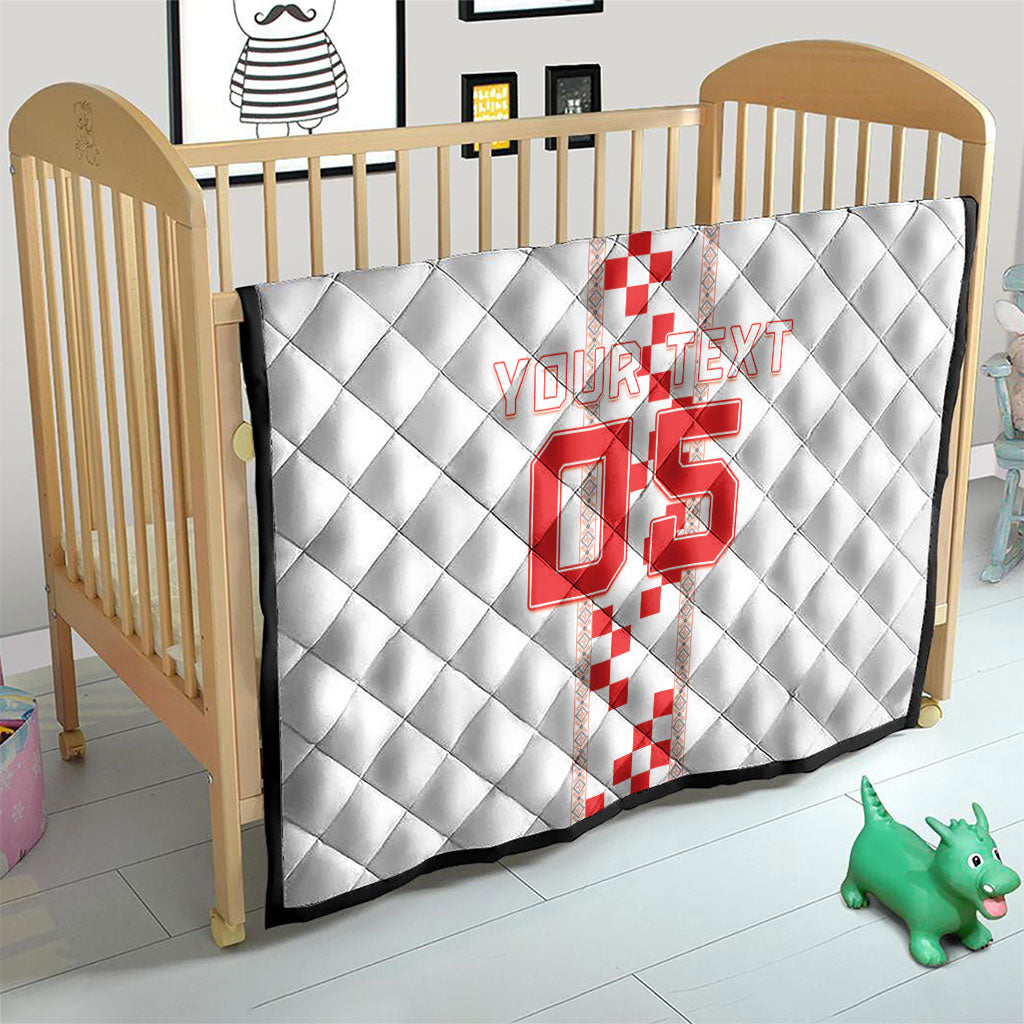 Custom Croatia Football 2026 Quilt Hrvatska Vatreni Checkerboard Style