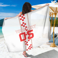 Custom Croatia Football 2026 Sarong Hrvatska Vatreni Checkerboard Style