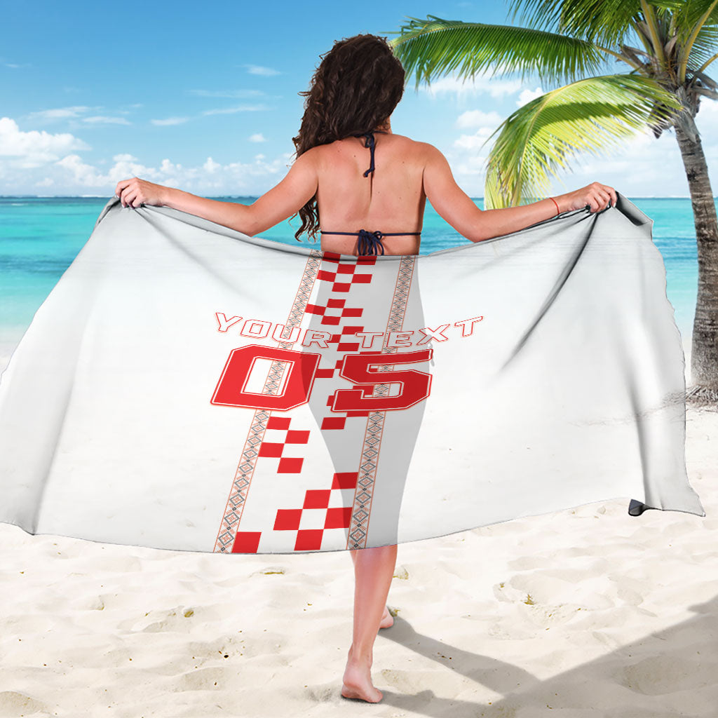 Custom Croatia Football 2026 Sarong Hrvatska Vatreni Checkerboard Style