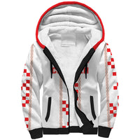 Custom Croatia Football 2026 Sherpa Hoodie Hrvatska Vatreni Checkerboard Style