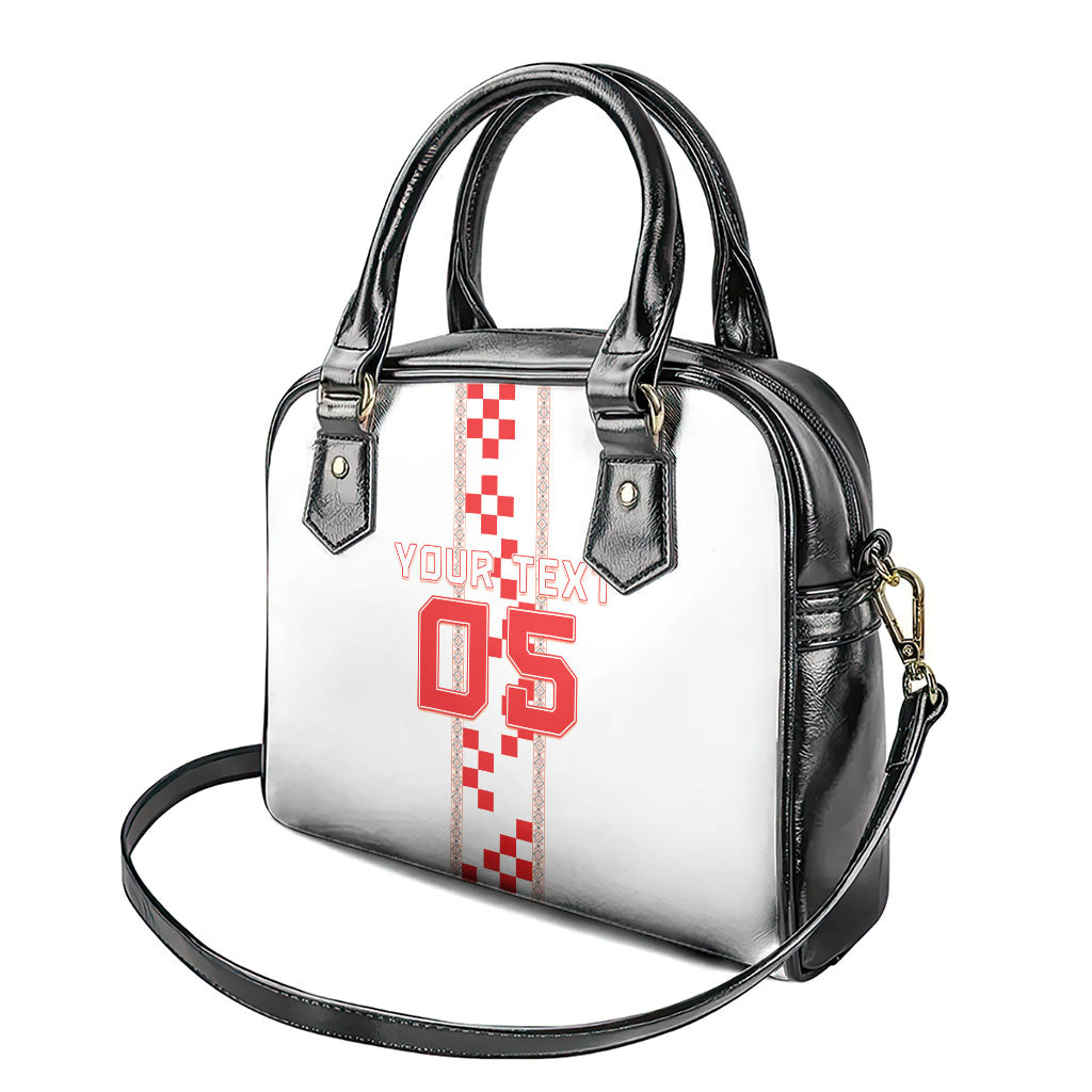 Custom Croatia Football 2026 Shoulder Handbag Hrvatska Vatreni Checkerboard Style