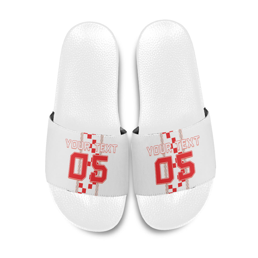 Custom Croatia Football 2026 Slide Sandals Hrvatska Vatreni Checkerboard Style
