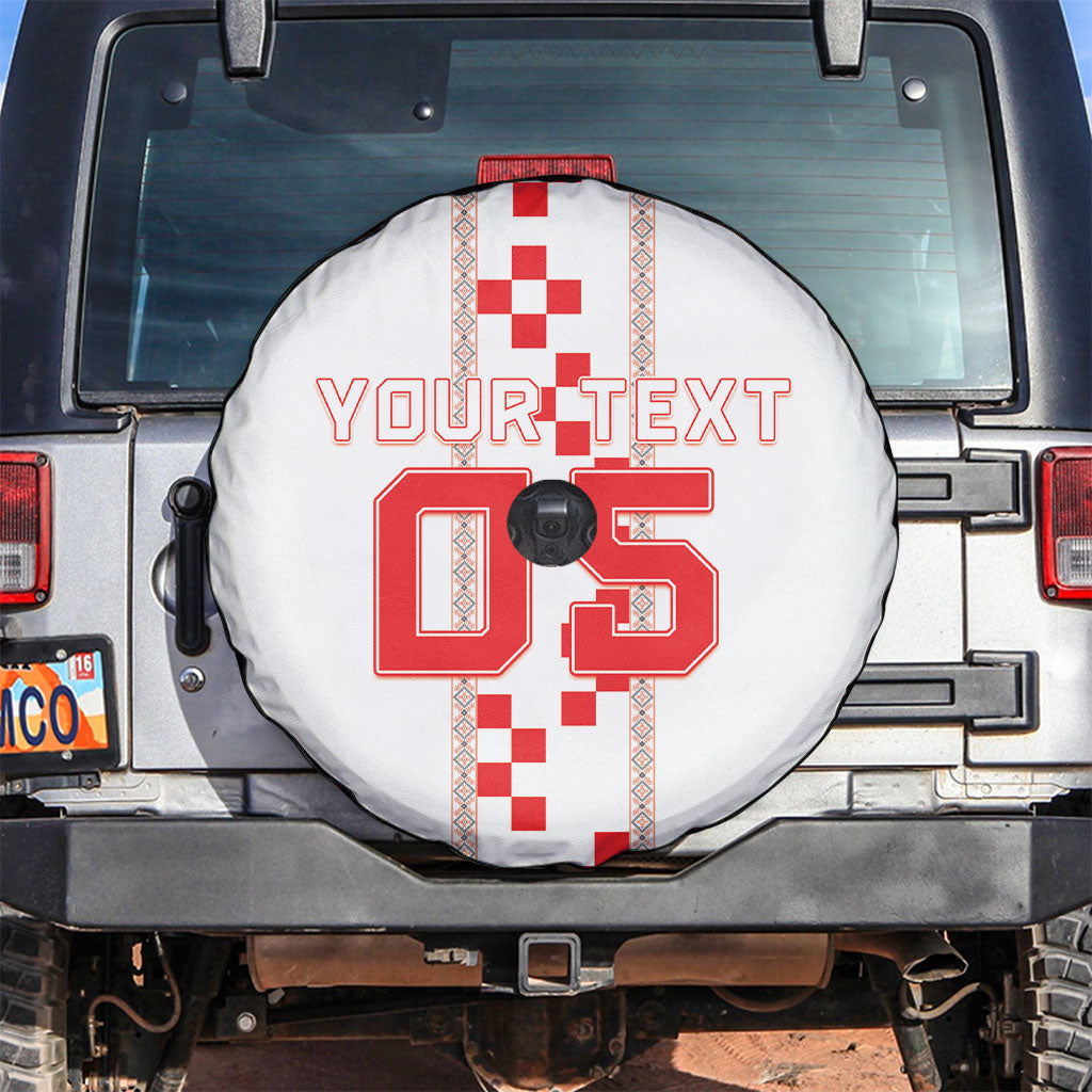 Custom Croatia Football 2026 Spare Tire Cover Hrvatska Vatreni Checkerboard Style