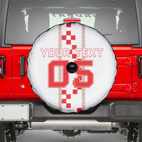 Custom Croatia Football 2026 Spare Tire Cover Hrvatska Vatreni Checkerboard Style