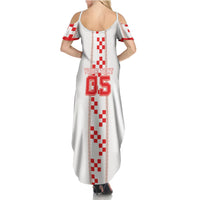 Custom Croatia Football 2026 Summer Maxi Dress Hrvatska Vatreni Checkerboard Style