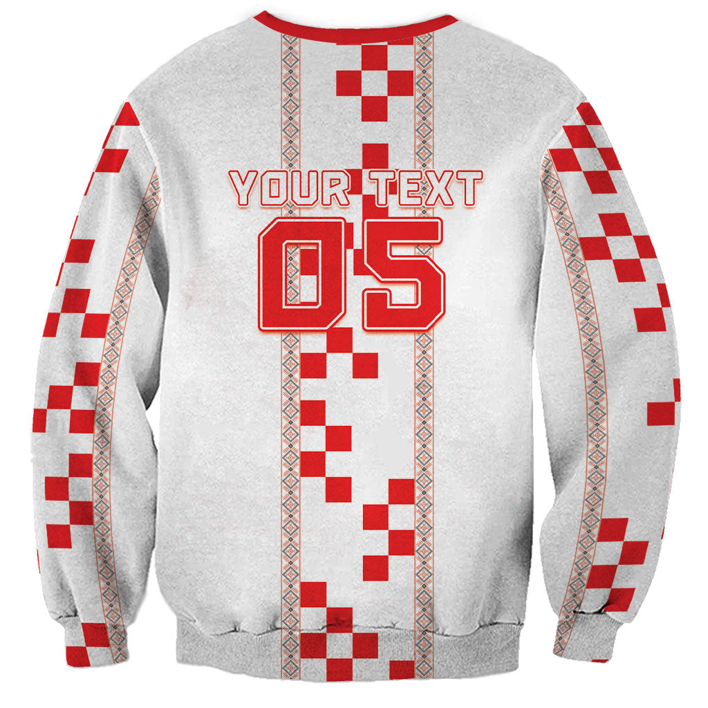 Custom Croatia Football 2026 Sweatshirt Hrvatska Vatreni Checkerboard Style