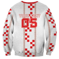 Custom Croatia Football 2026 Sweatshirt Hrvatska Vatreni Checkerboard Style